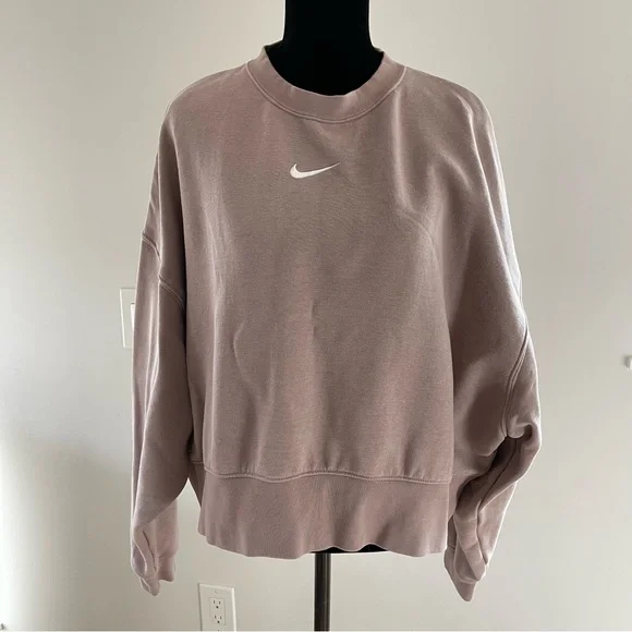 Nike Sportswear Phoenix Dusty Pink Crewneck Sweatshirt - Picture 6 of 11